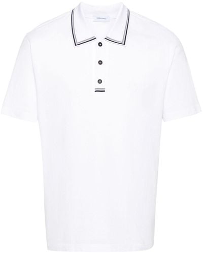 Ferragamo Embroidered-Logo Polo Shirt - White