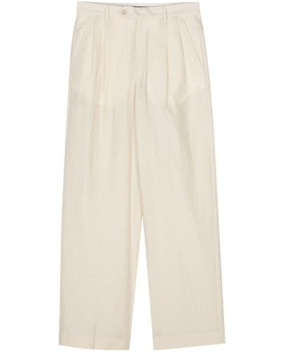 A.P.C. Crepe Straight Trousers - White