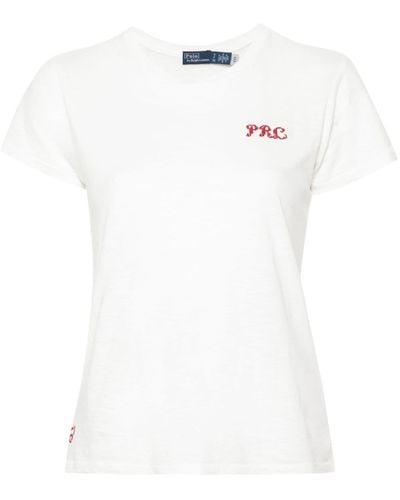 Polo Ralph Lauren Logo-Embroidered Cotton T-Shirt - White