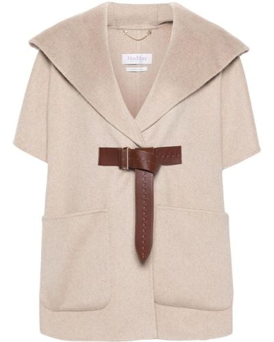 Max Mara Dorico Cashmere Hooded Coat - Natural