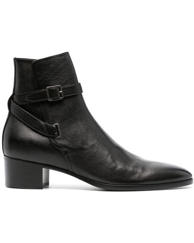 Saint Laurent Jodhpur 45Mm Leather Boots - Black