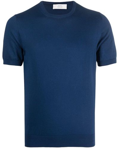 Mauro Ottaviani Short-Sleeve Cotton T-Shirt - Blue