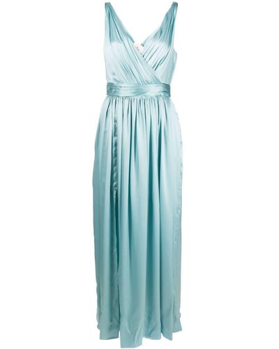 CRI.DA Sleeveless Silk Long Dress - Blue