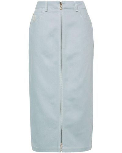 Fendi Denim Midi Skirt - Blue