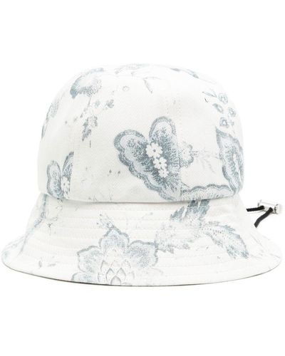 Erdem Floral-print Bucket Hat - White