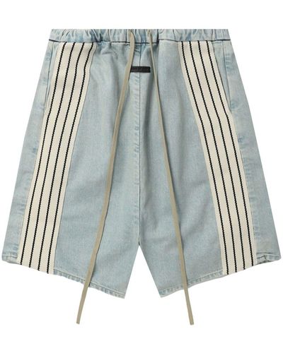 Fear Of God Stripe-detail Denim Shorts - Blue