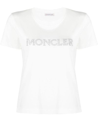 Moncler Logo-Embellished Cotton T-Shirt - White