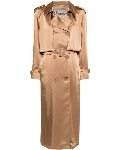 Herno Belted Trench Coat - Natural
