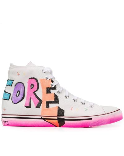 Vetements Harcore Happiness High-top Trainers - White