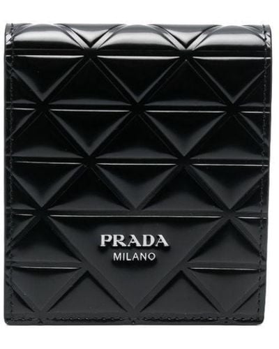 Prada Quilted Leather Wallet - Black