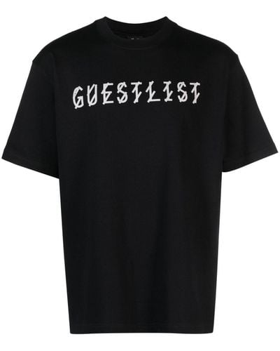 44 Label Group Guestlist Logo-Print T-Shirt - Black