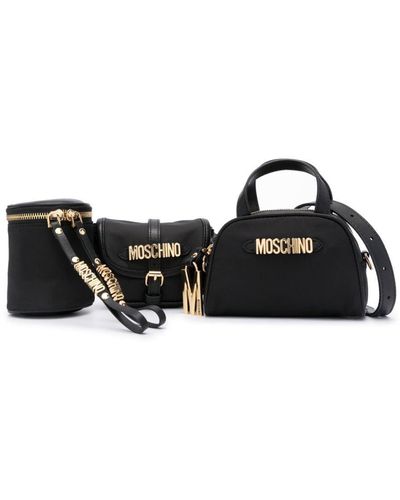 Moschino Logo-Lettering Belt Bags - Black