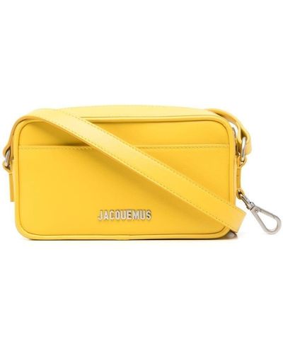 Jacquemus Logo-plaque Leather Shoulder Bag - Yellow