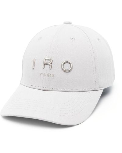 IRO Logo-Embroidered Denim Cap - White