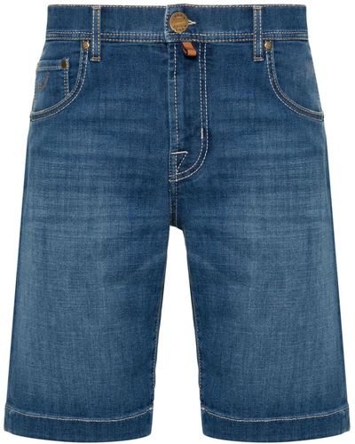 Jacob Cohen Nicolas Low-Rise Denim Shorts - Blue