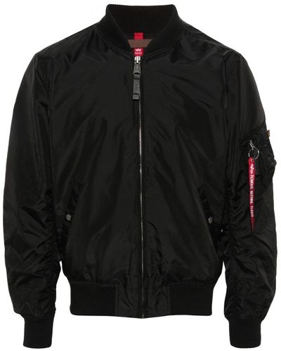 Alpha Industries Zip-Sleeve Bomber Jacket - Black