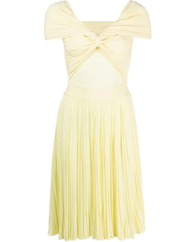 Antonino Valenti Twist-Detail Flared Dress - Yellow