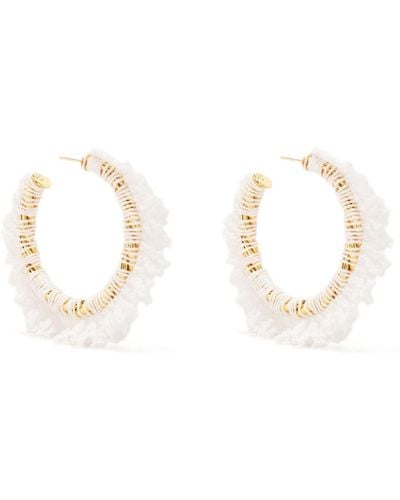 RECTO. Chunky Knit-Detail Earrings - Natural