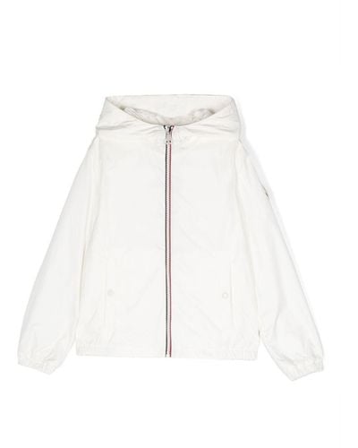 Moncler Contrasting-Trim Detail Hooded Jacket - White