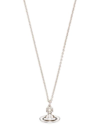 Vivienne Westwood Orb Pendant Chain Necklace - White