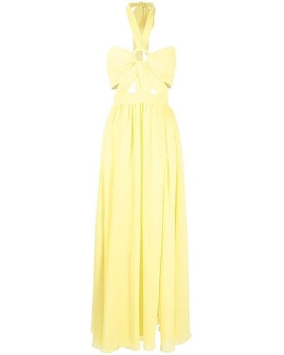 PATBO Cut-out Detailling Maxi Dress - Yellow