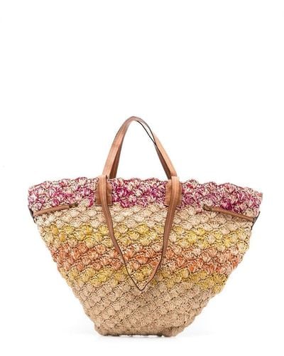 Isabel Marant Coiba Raffia-embellished Tote Bag - Multicolour
