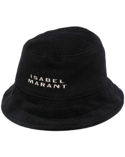 Isabel Marant Giorgia Logo-Embroidered Bucket Hat - Black
