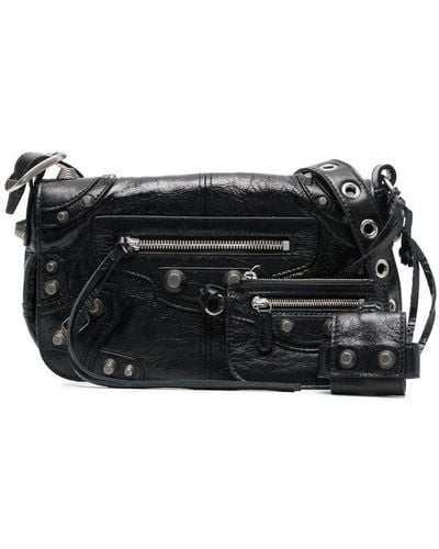 Balenciaga Le Cagole Leather Crossbody Bag - Black