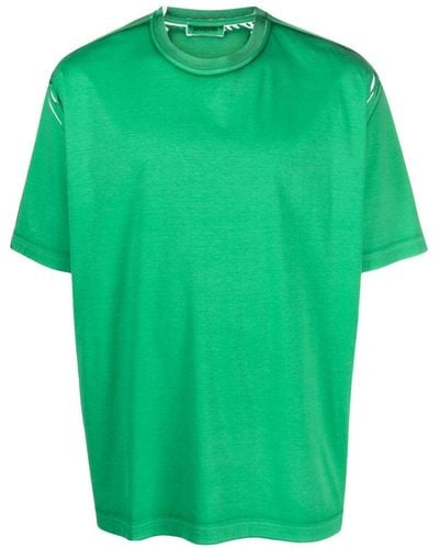 Lanvin Garment-Dyed Cotton T-Shirt - Green