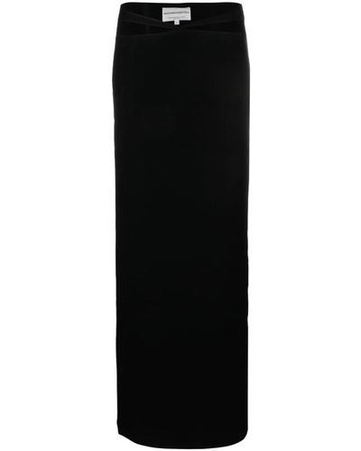 Lama Jouni Strap-Detail Knitted Skirt - Black
