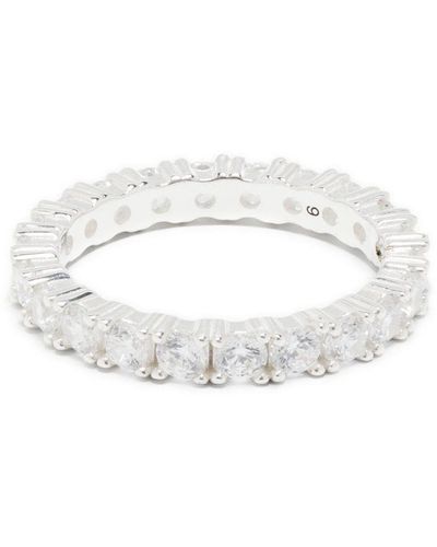 Hatton Labs Crystal-Embellished Sterling- Ring - White