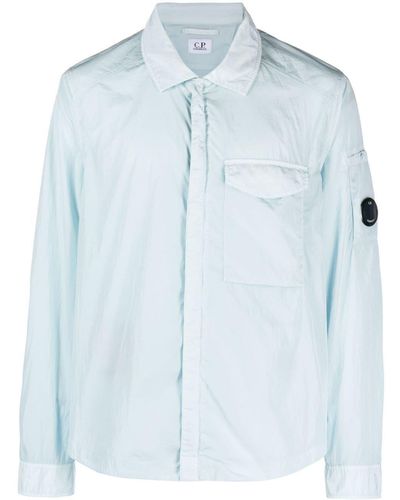 C.P. Company Chrome-R Lens-Detail Shirt Jacket - Blue