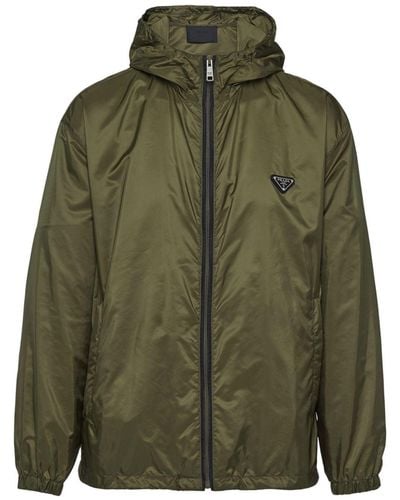 Prada Re-Nylon Hooded Jacket - Green