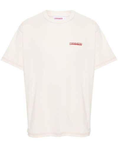Charles Jeffrey Logo-Embroidered Cotton T-Shirt - White