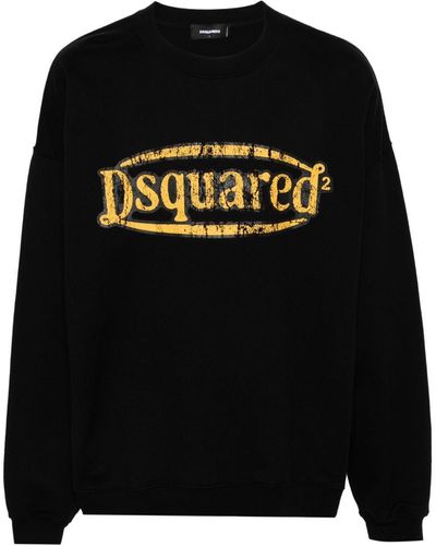 DSquared² Logo-Print Cotton Sweatshirt - Black