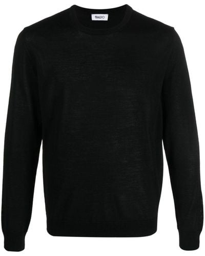Eraldo Fine-Knit Merino-Wool Sweater - Black