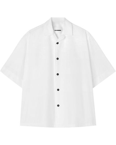 Jil Sander Short-Sleeve Cotton Shirt - White