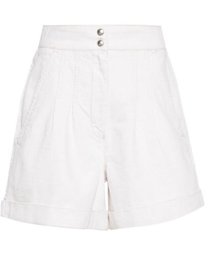 IRO Pleat-Detailing Twill Shorts - White