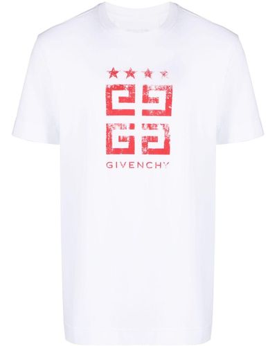 Givenchy 4G-Print Cotton T-Shirt - White