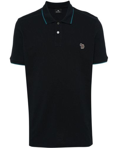 PS by Paul Smith Logo-Appliqué Polo Shirt - Black