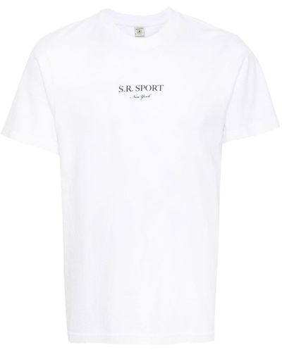 Sporty & Rich Wimbledon Cotton T-shirt - White