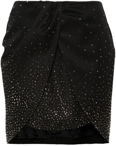 Off-White c/o Virgil Abloh Crystal-Embellished Mini Skirt - Black