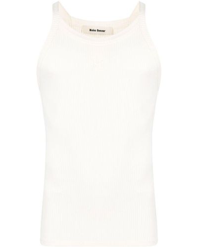 Wales Bonner Groove Ribbed Tank Top - White