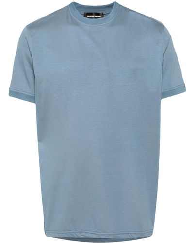 Salvatore Santoro Logo-Embroidered Cotton T-Shirt - Blue