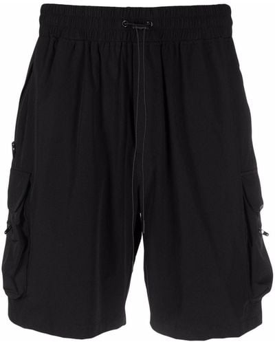 Represent Above-Knee Length Cargo Shorts - Black