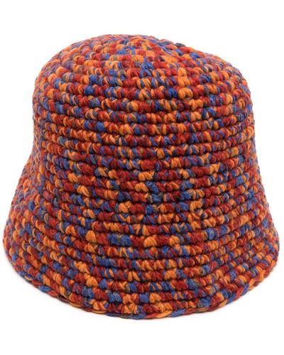 Stussy Knitted Bucket Hat - Orange