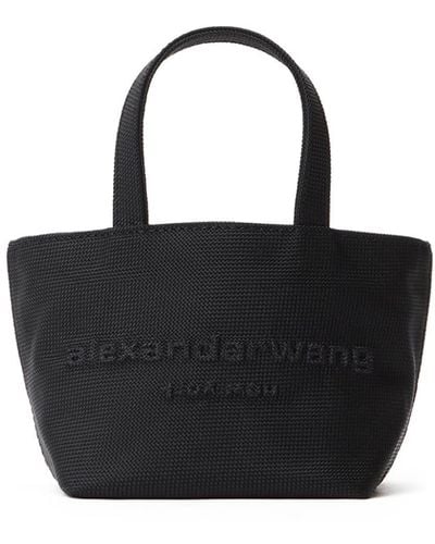 Alexander Wang Mini Punch Logo-Embossed Leather Tote Bag - Black