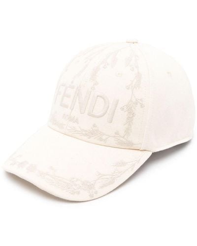 Fendi Logo-Embroidered Baseball Cap - Natural