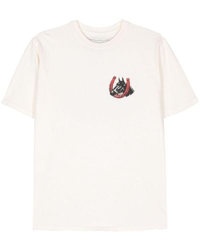 One Of These Days Logo-Print Cotton T-Shirt - White