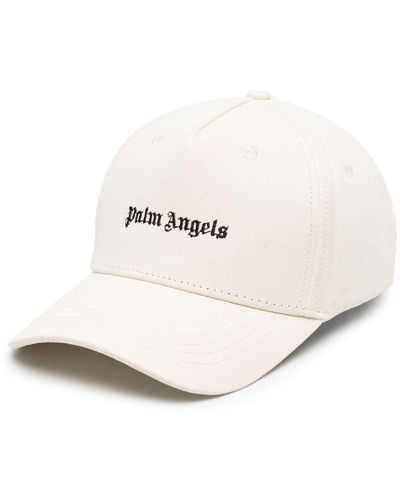 Palm Angels Embroidered Canvas Baseball Cap - Natural